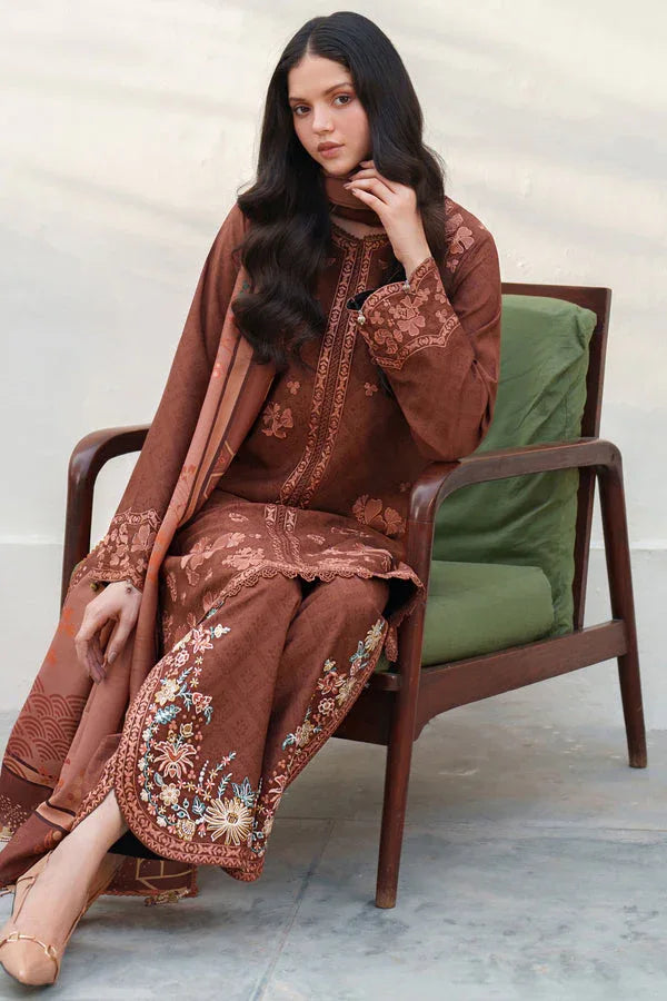 Farasha | Meline Premium Viscose 25 | Brown Clay - Rang-e-Khaas