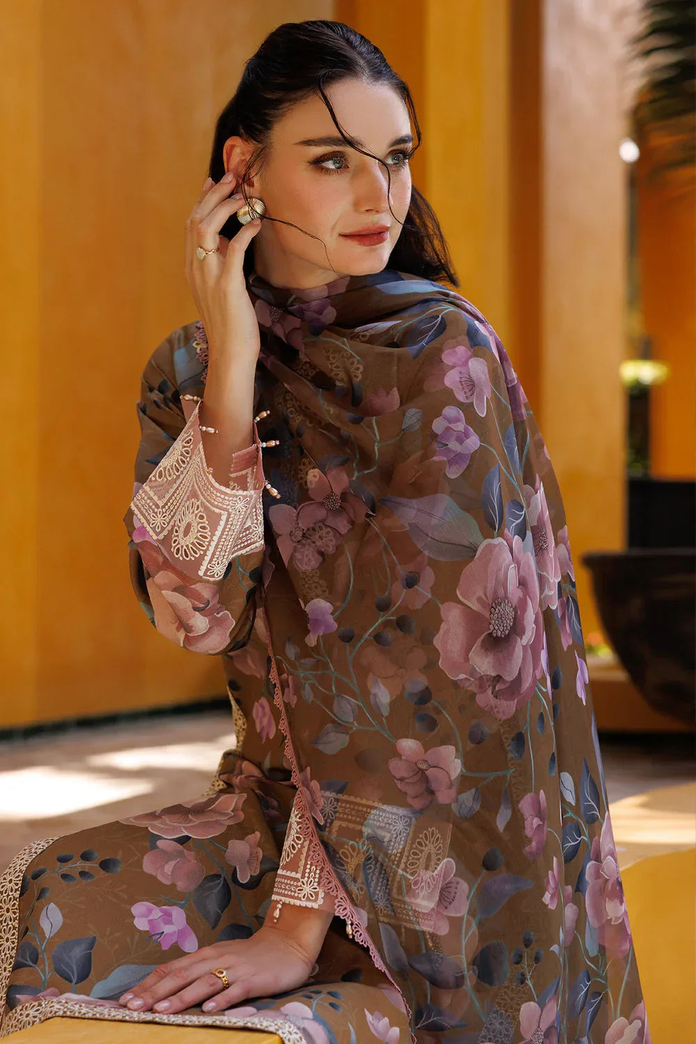 Farasha | Printed Essentials | Fawn Bliss - Rang-e-Khaas