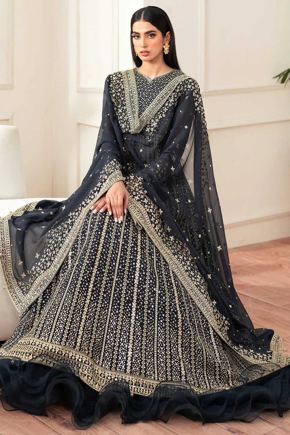 Farasha | Essence Formals 25 | Midnight Navy - Rang-e-Khaas