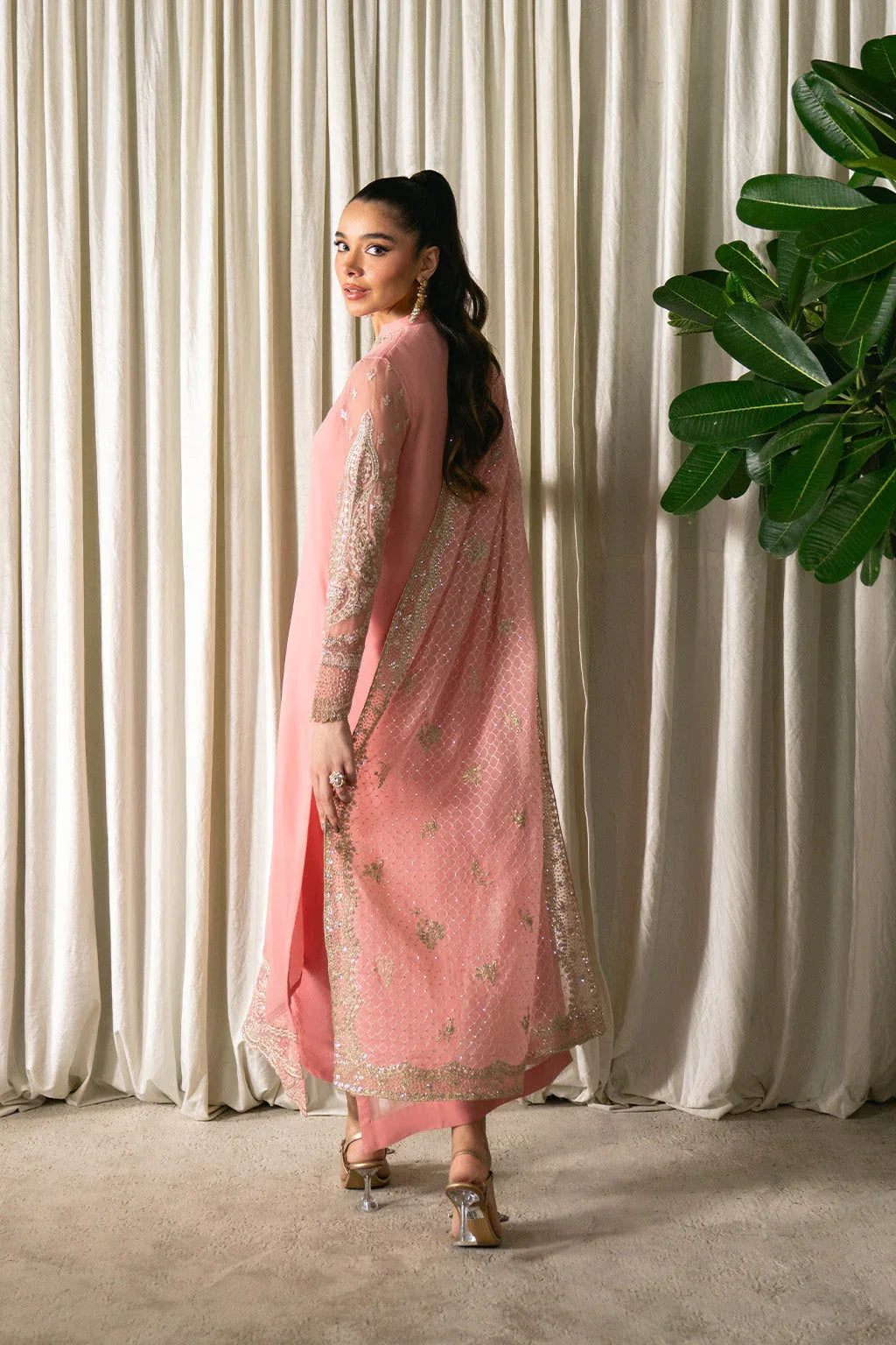 Neeshay | Ready to Wear Chiffon | RTW-CHFN-02 Pink - Rang-e-Khaas