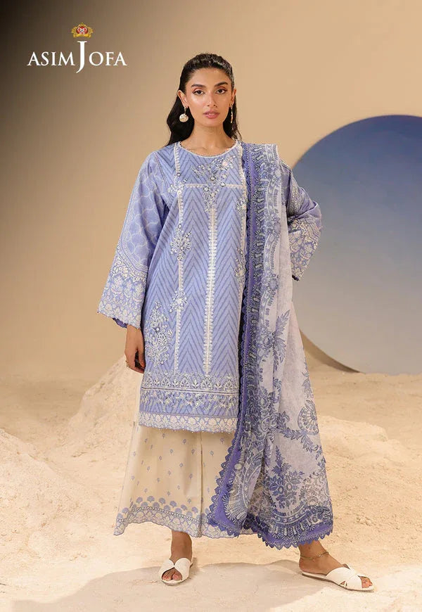 Asim Jofa | Summer Rhapsody | AJUBU-13 Printed Embroidered Lawn - Rang-e-Khaas