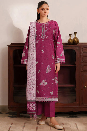 Farasha | Meline Premium Viscose 25 | Berry Blush - Rang-e-Khaas