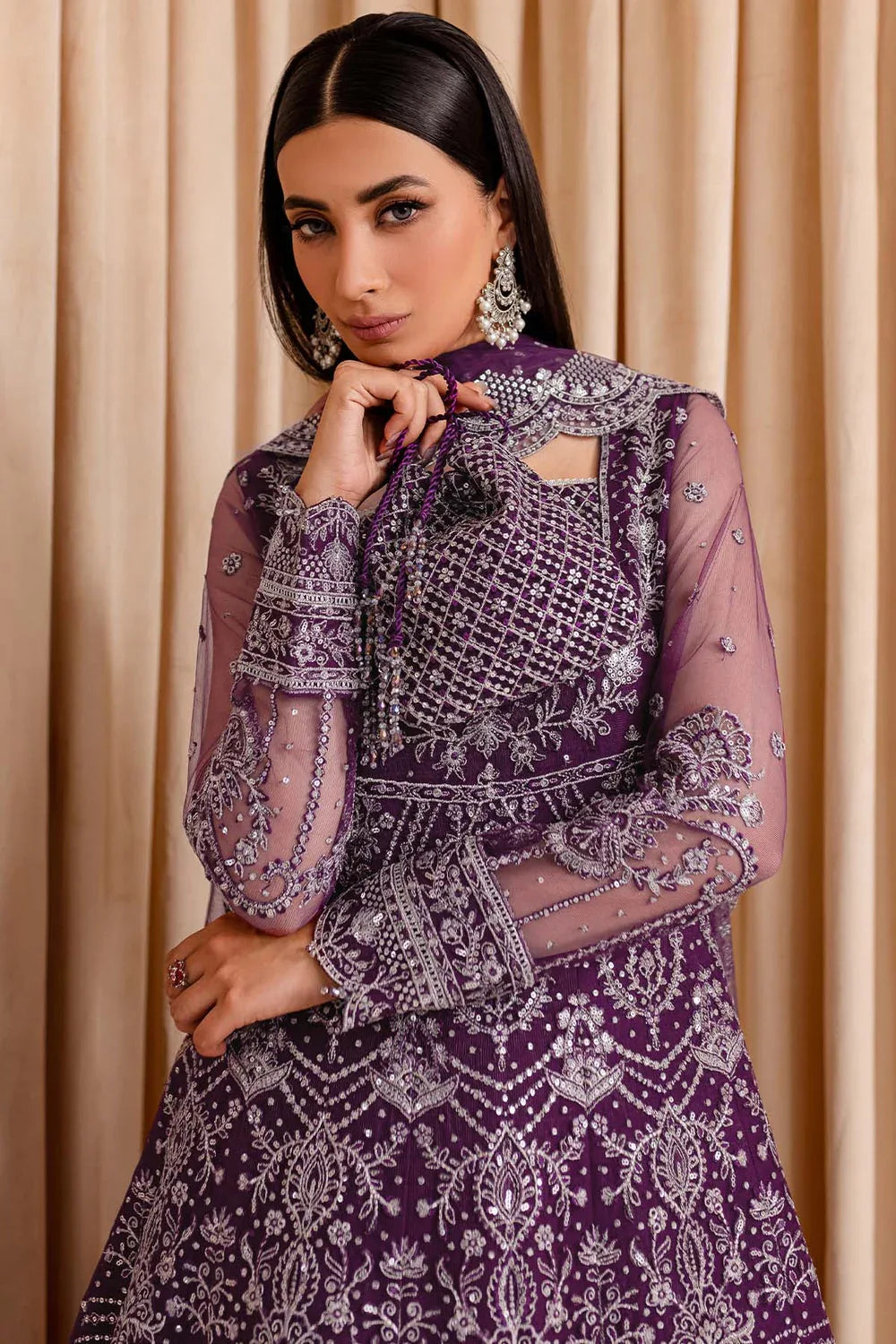 Farasha | Lumiere Formals | Plum Passion - Rang-e-Khaas