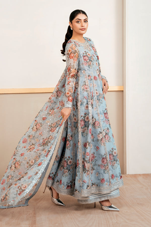 Baroque | Luxury Pret 25 | EMBELLISHED PRINTED CHIFFON PR-1058