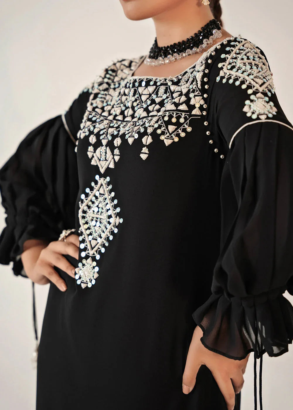 Dastoor | Euphoria Luxury Pret 24 | Noir - Rang-e-Khaas