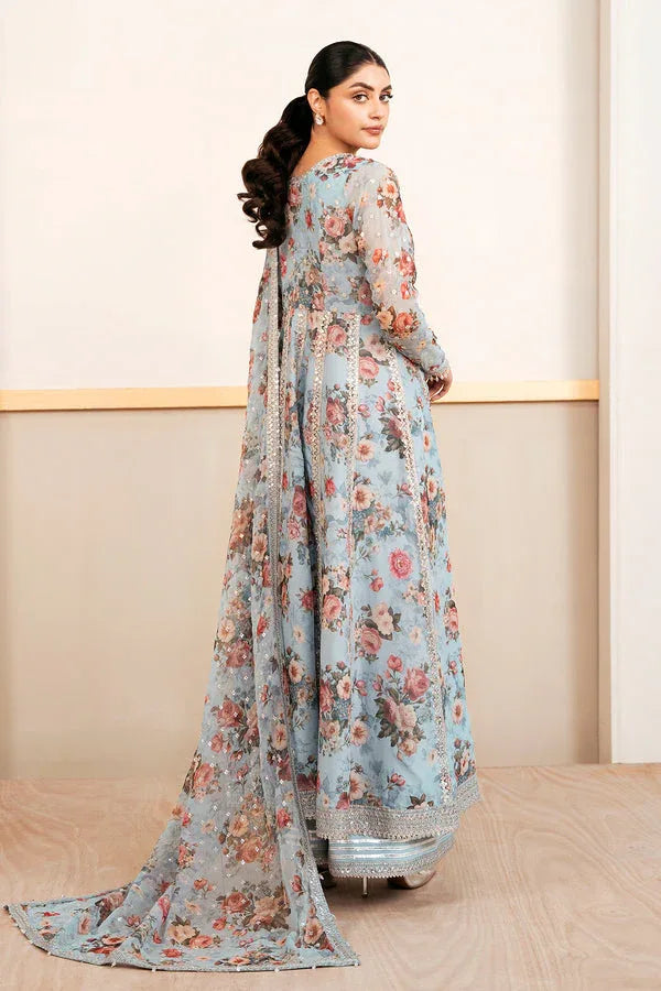 Baroque | Luxury Pret 25 | EMBELLISHED PRINTED CHIFFON PR-1058 - Rang-e-Khaas