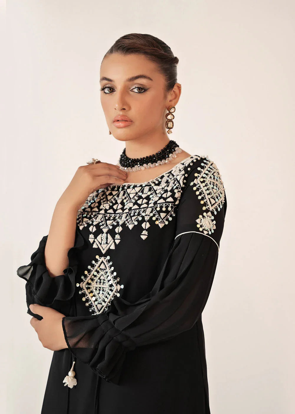 Dastoor | Euphoria Luxury Pret 24 | Noir - Rang-e-Khaas