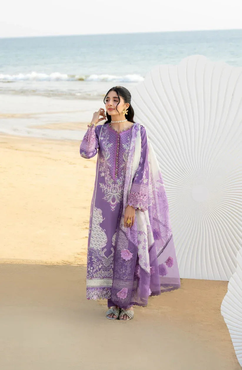 Aabyaan | Saagar Luxury Lawn 25 | ZARQA (AS-01) - Rang-e-Khaas