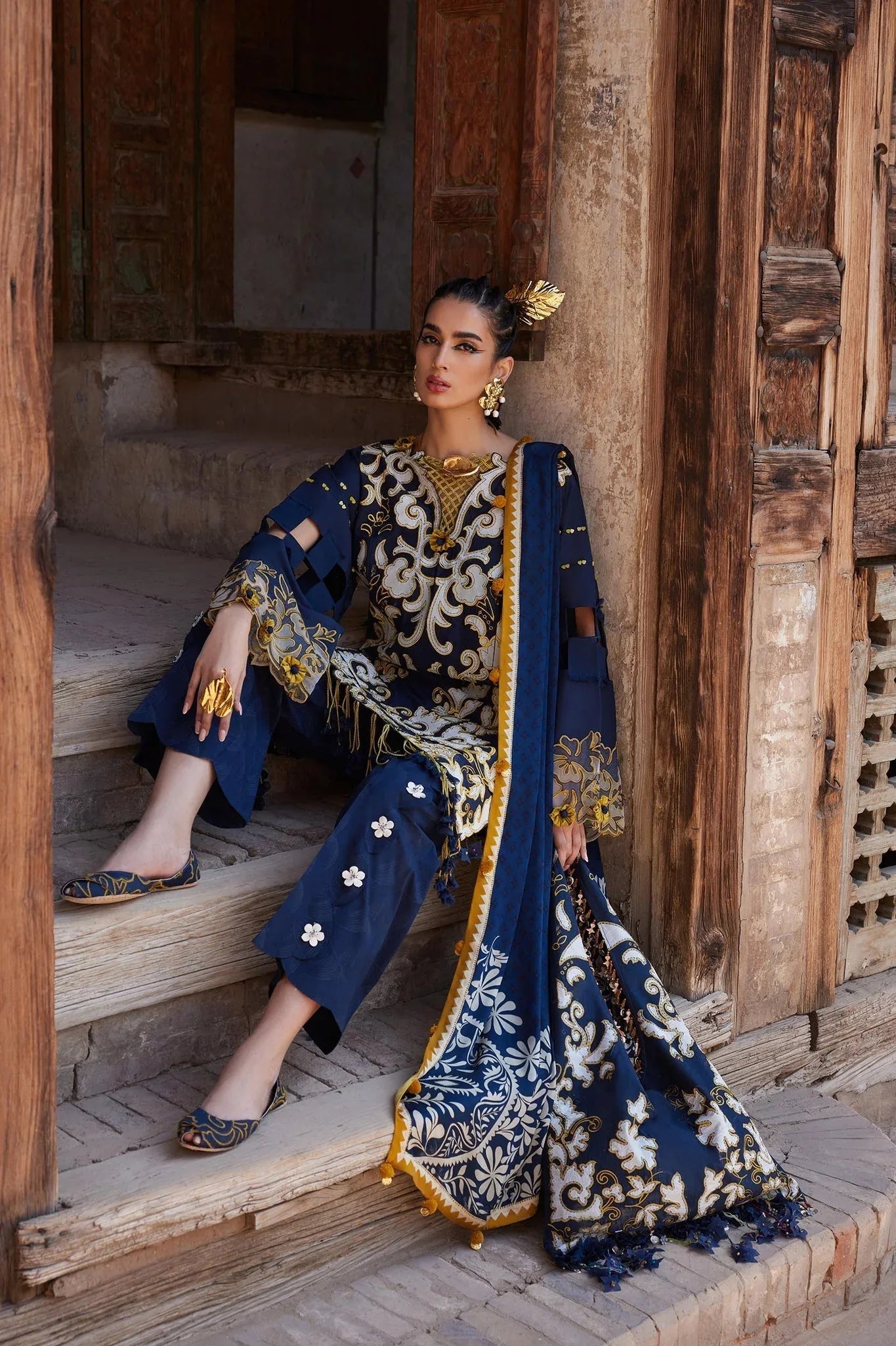Elan | Luxury Lawn 25 | SOLENE (EL25-03 B) - Rang-e-Khaas
