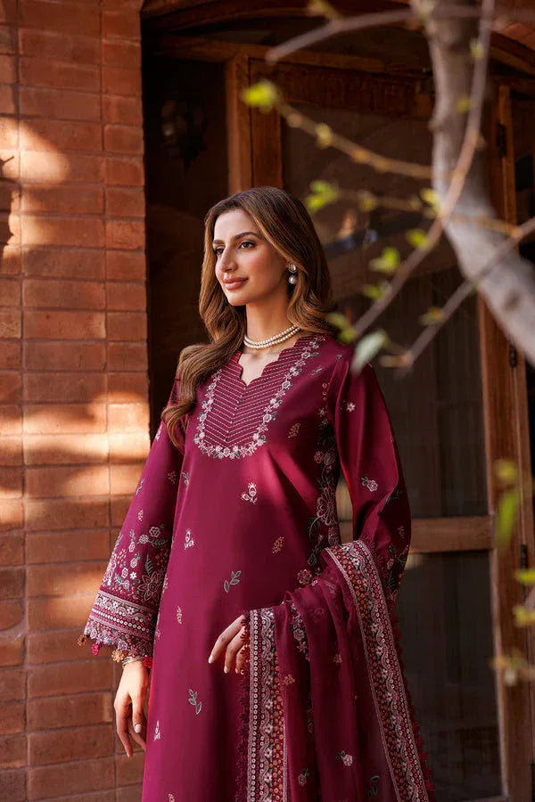 Farasha | Dastoor Embroidered Lawn SS24 | RUBY GLAM - Rang-e-Khaas