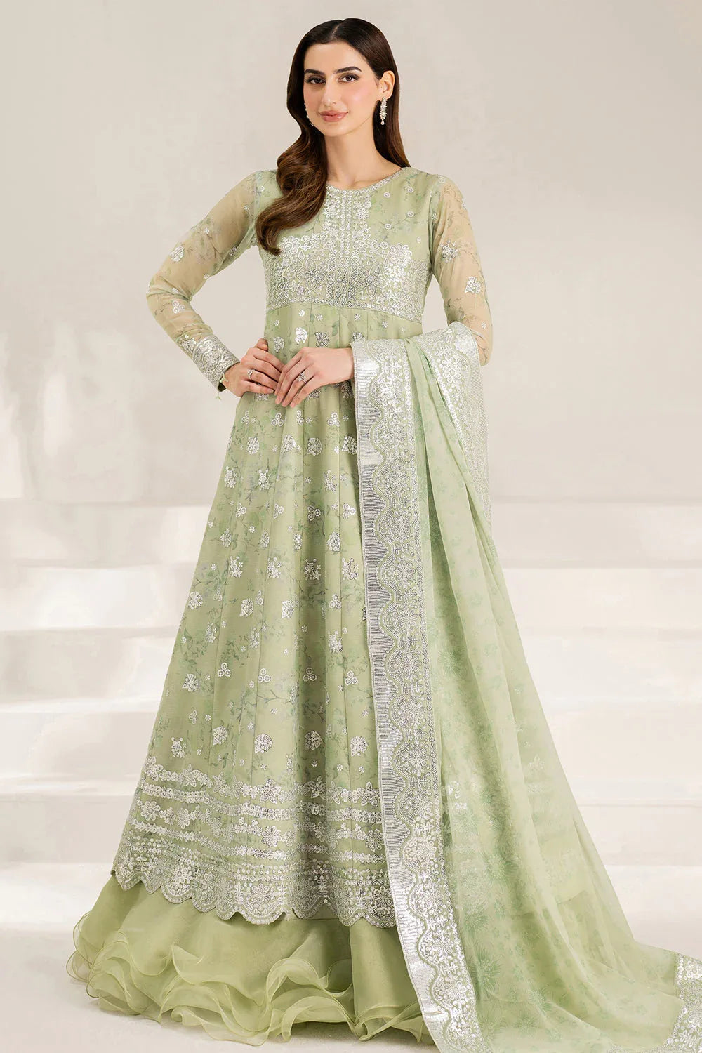 Farasha | Fiorella Formals | Sage Sparkle - Rang-e-Khaas
