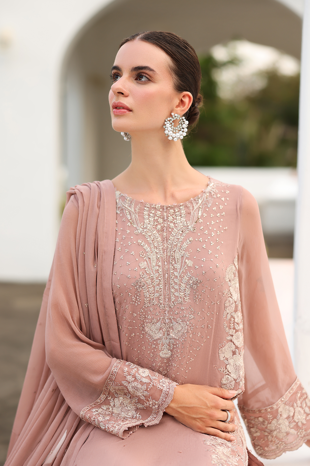 Iznik CC-69 Embroidered Chiffon