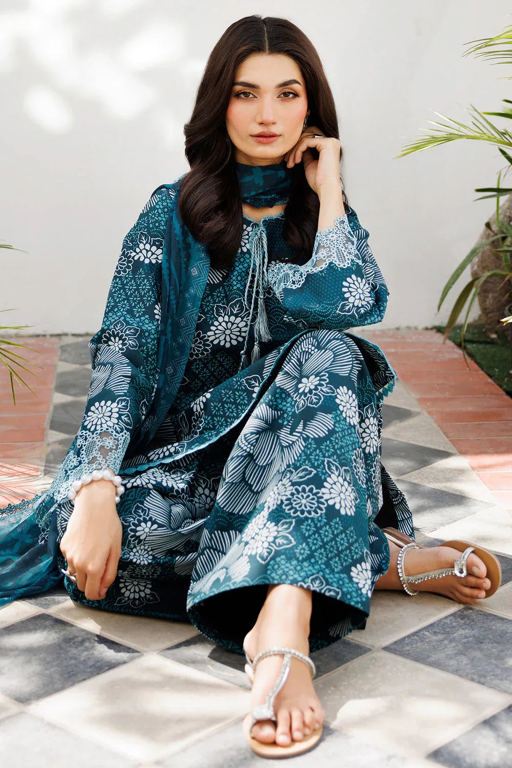 Farasha | Printed Essentials | Twilight Dew - Rang-e-Khaas