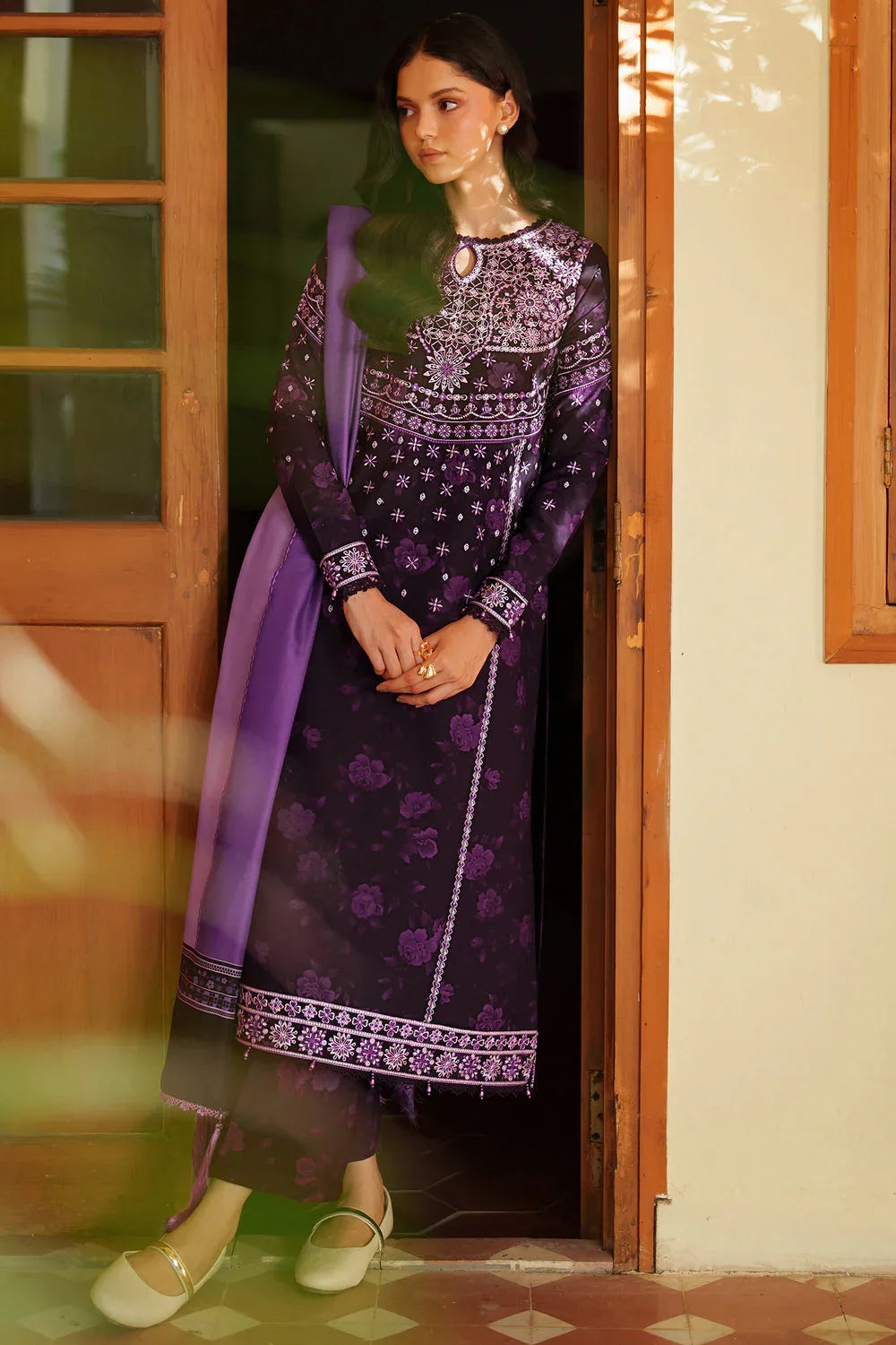 Farasha | Meline Premium Viscose 25 | Plum Powder - Rang-e-Khaas