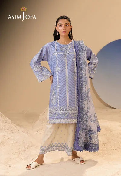 Asim Jofa | Summer Rhapsody | AJUBU-13 Printed Embroidered Lawn - Rang-e-Khaas