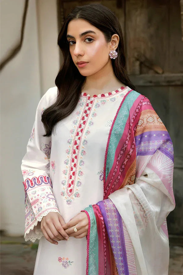 Farasha | Summer Weaves Embroidered Lawn | Pebble Glow - Rang-e-Khaas