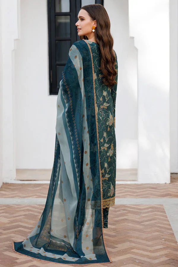 Farasha | Printed Essentials | Teal Bell - Rang-e-Khaas
