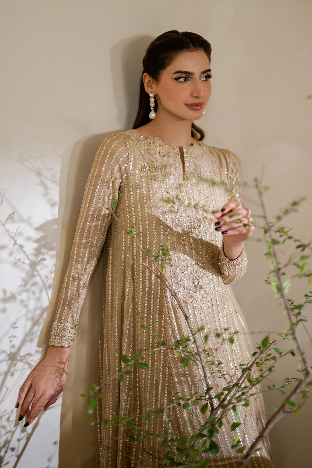 Iznik CC-58 Embroidered Chiffon