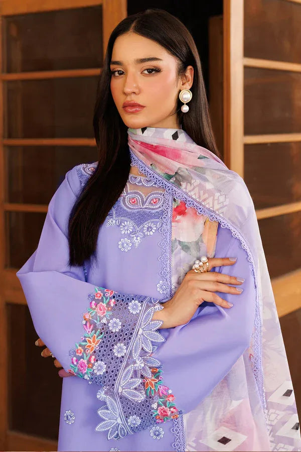 Farasha | Summer Weaves Embroidered Lawn | Lavender Dew - Rang-e-Khaas