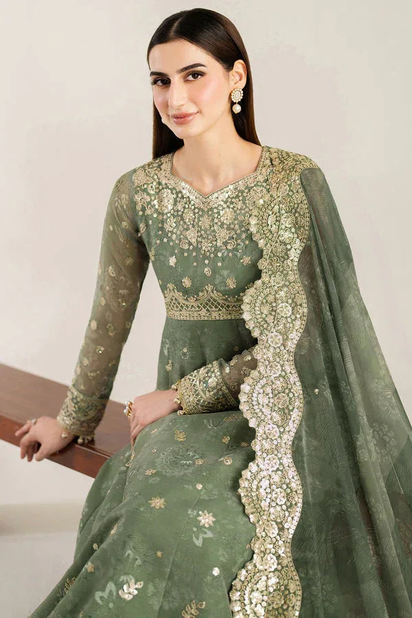 Farasha | Fiorella Formals | Olive Aura - Rang-e-Khaas