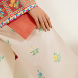Farasha | Thread Lines Embroidered | Suncharm Glow