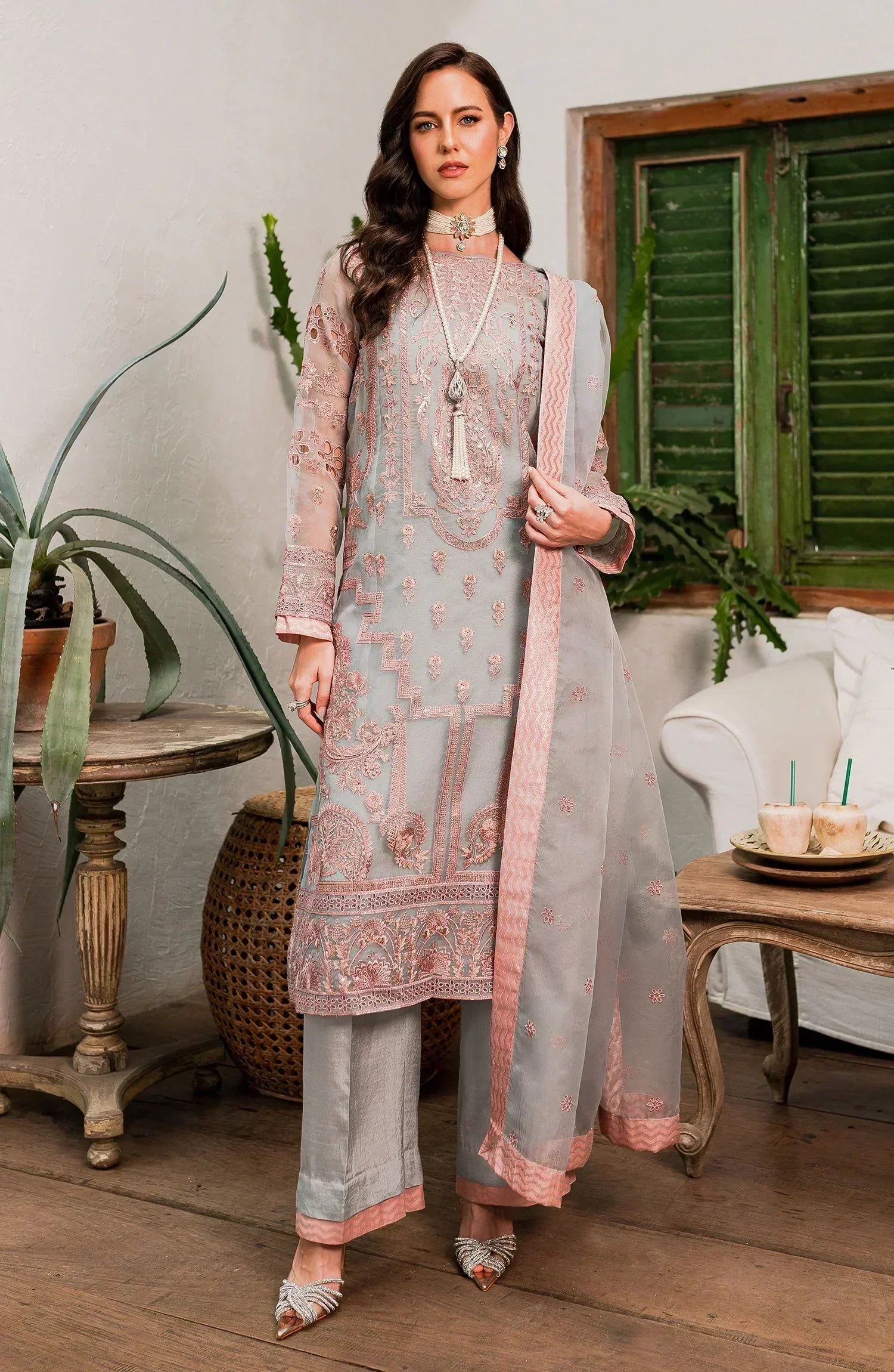 Maryum N Maria | Sorina Luxury Chiffon 23 | Dawn Blue (MW23-510) - Rang-e-Khaas