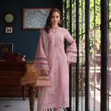 Noor by Saadia Asad | Eid Luxury Schiffli Laserkari 25 | D3- Blush Pink