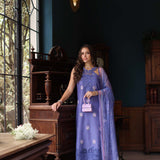 Noor by Saadia Asad | Eid Luxury Schiffli Laserkari 25 | D2- Indigo