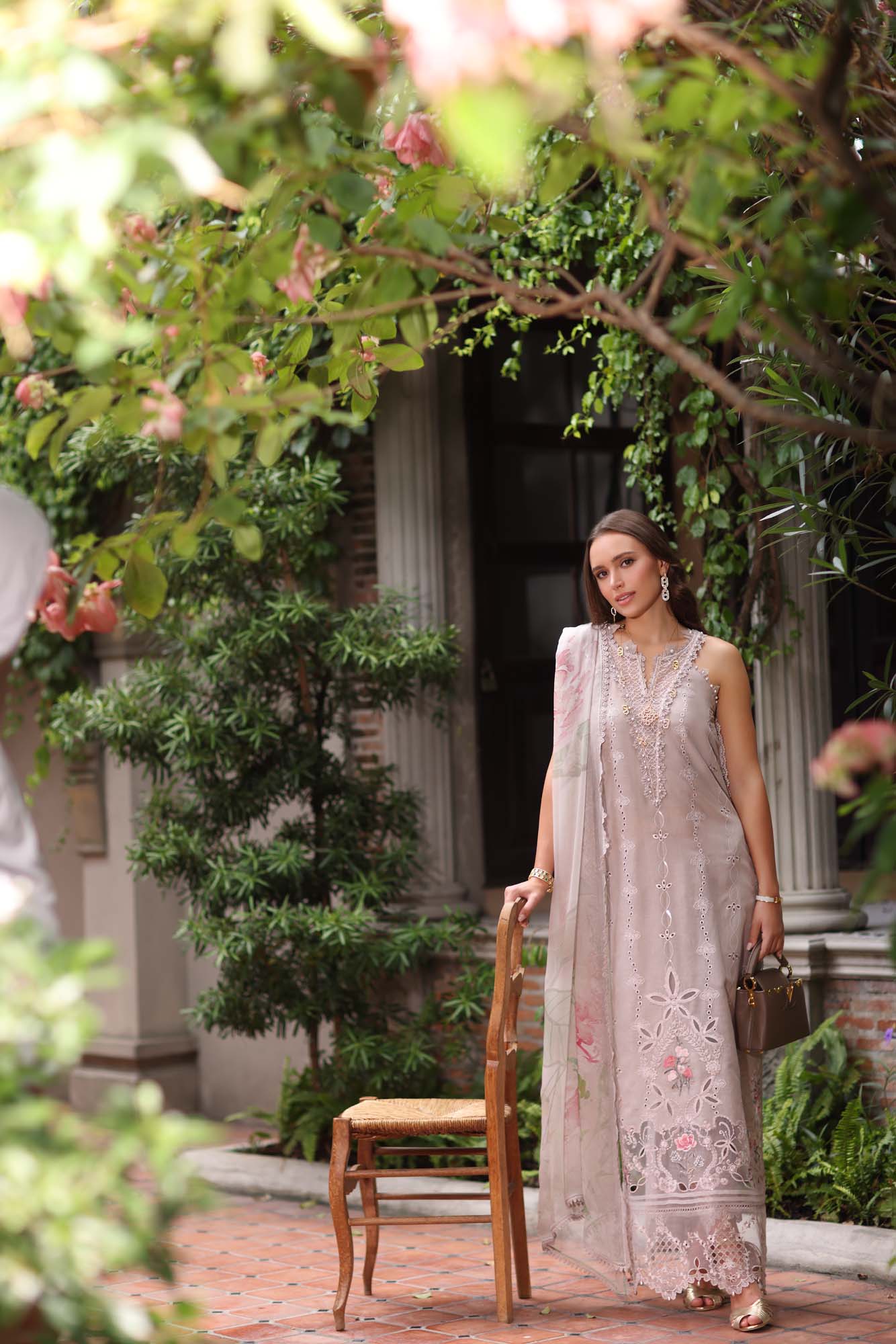 Noor by Saadia Asad | Eid Luxury Schiffli Laserkari 25 | D11- Mink