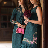 Noor by Saadia Asad | Eid Luxury Schiffli Laserkari 25 | D5- Teal
