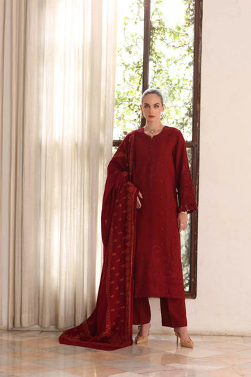 Noor by Saadia Asad | Winter Pashmina 25 | Ember - Rang-e-Khaas