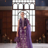 Noor by Saadia Asad | Eid Luxury Schiffli Laserkari 25 | D9- Purple