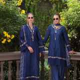 Noor by Saadia Asad | Eid Luxury Schiffli Laserkari 25 | D10- Royal Blue