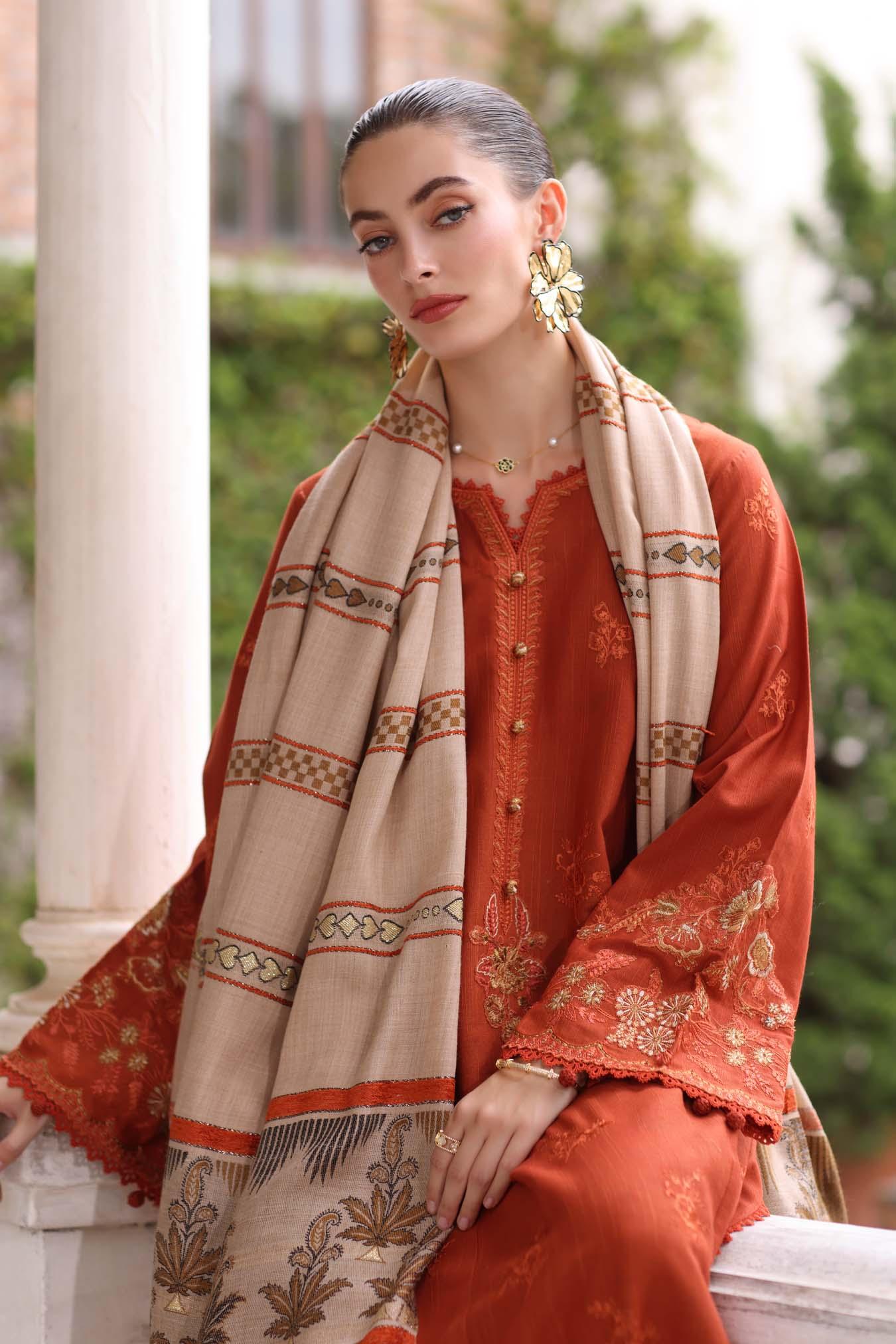 Noor by Saadia Asad | Winter Pashmina 25 | Rustique - Rang-e-Khaas