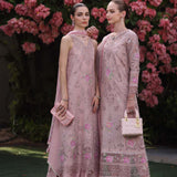 Noor by Saadia Asad | Eid Luxury Schiffli Laserkari 25 | D8- Pink
