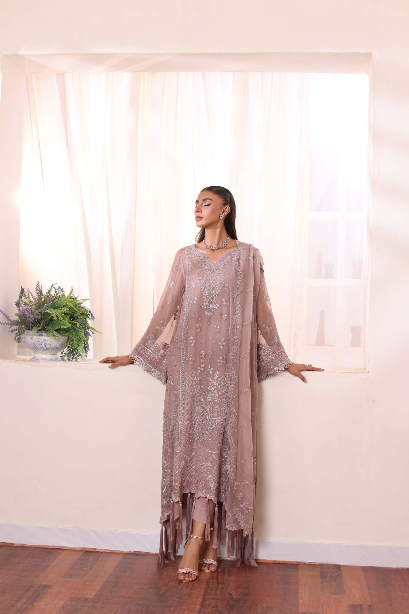Noor by Saadia Asad | Noor Chiffon De Luxe | D7 - Rang-e-Khaas