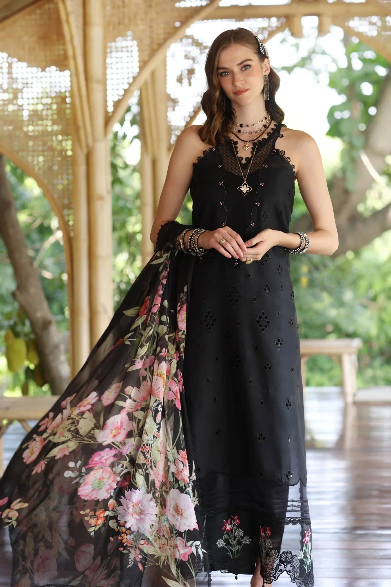 Noor by Saadia Asad | Eid Luxe Printedkari | D7-A - Rang-e-Khaas