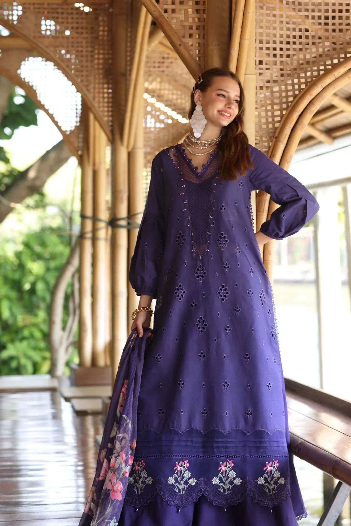 Noor by Saadia Asad | Eid Luxe Printedkari | D7-B - Rang-e-Khaas