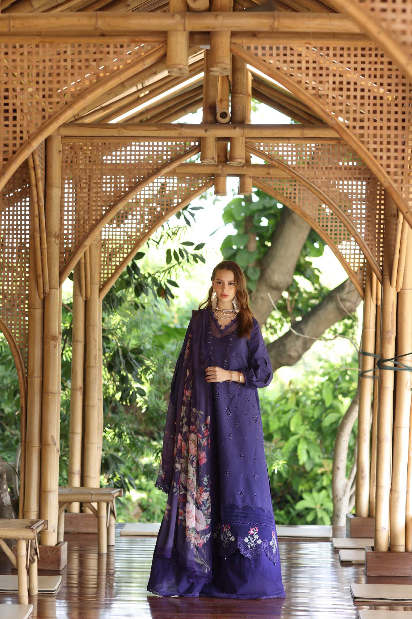 Noor by Saadia Asad | Eid Luxe Printedkari | D7-B - Rang-e-Khaas