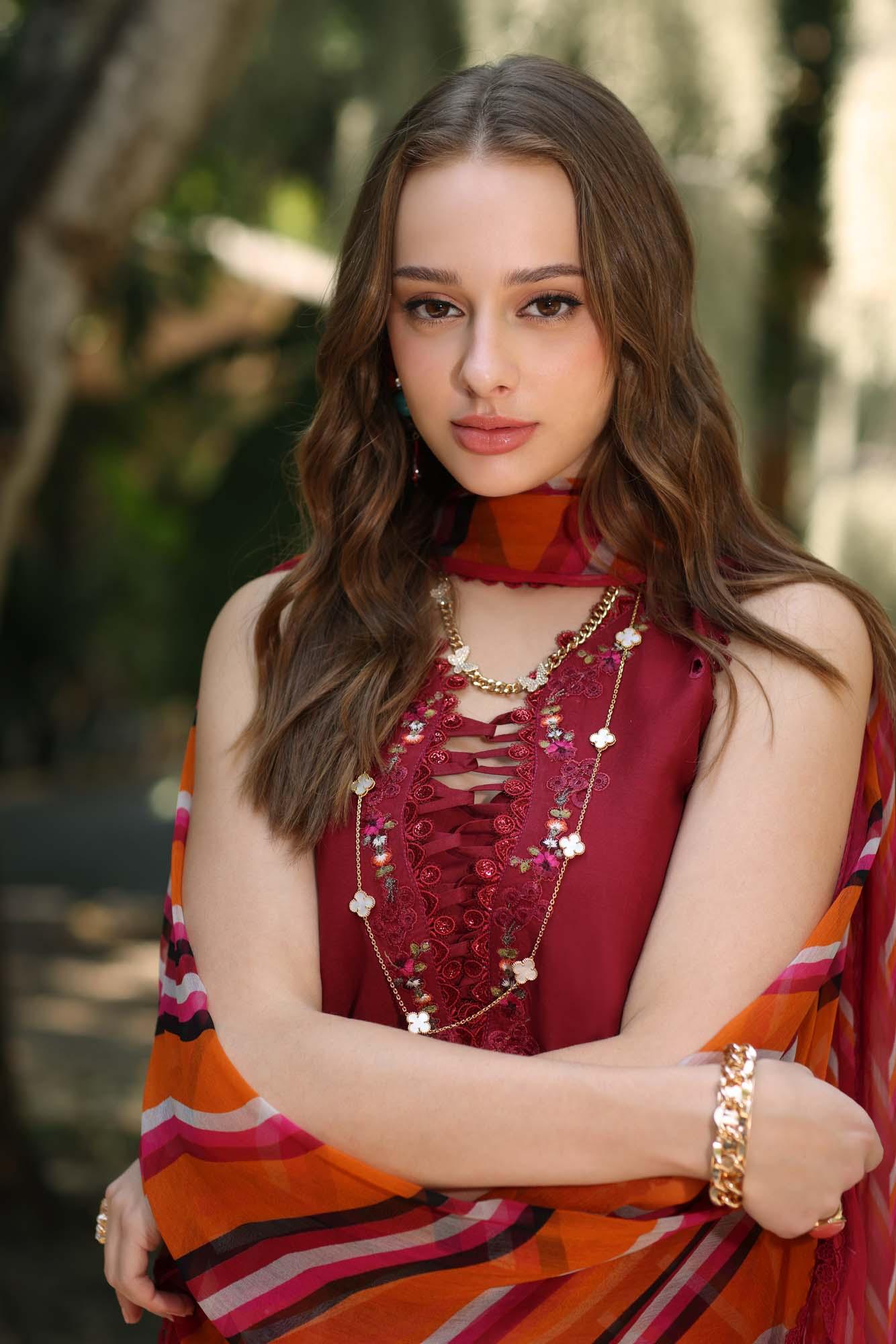 Noor by Saadia Asad | Eid Luxe Printedkari | D3-B - Rang-e-Khaas