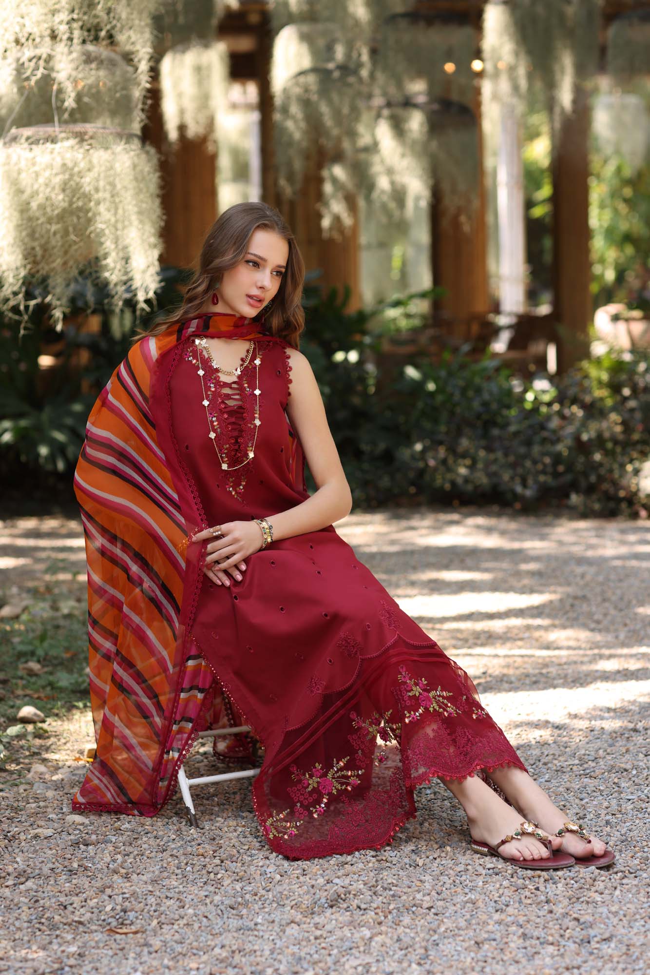 Noor by Saadia Asad | Eid Luxe Printedkari | D3-B - Rang-e-Khaas