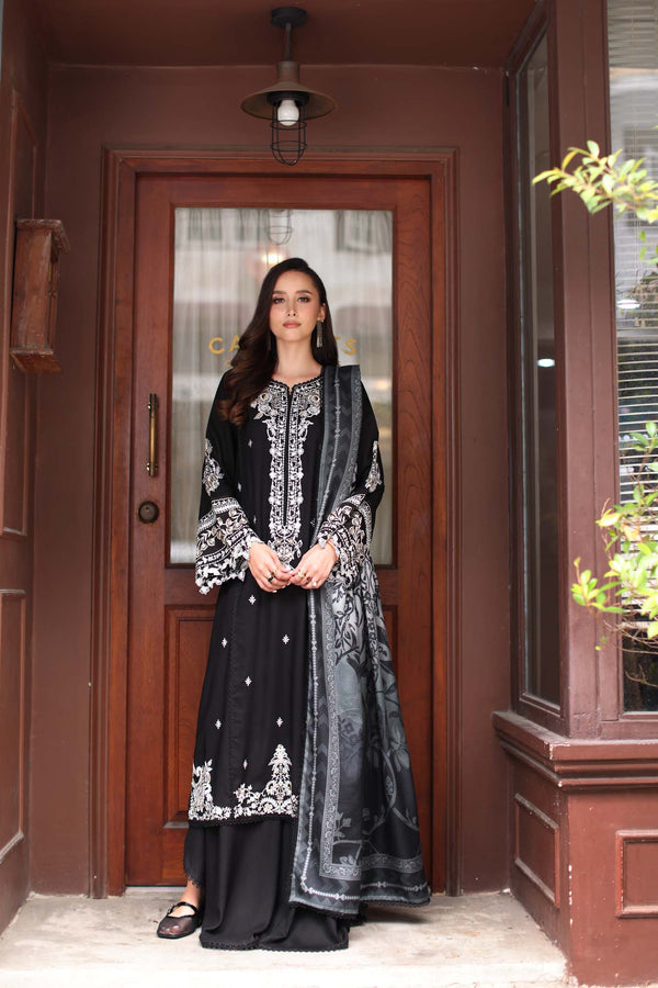 Noor by Saadia Asad | Winter Embroidered Printkhaas 25 | D10- A - Rang-e-Khaas