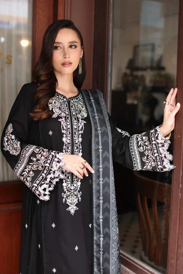Noor by Saadia Asad | Winter Embroidered Printkhaas 25 | D10- A - Rang-e-Khaas