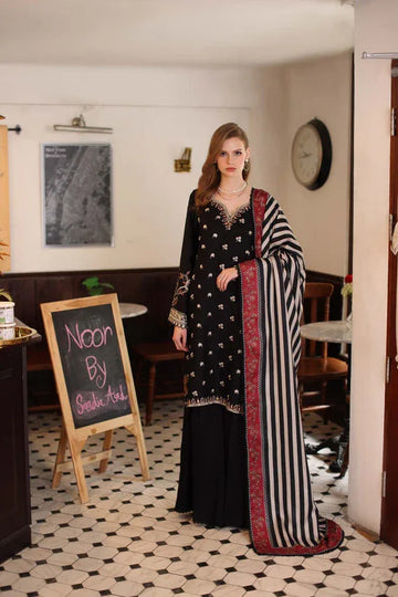 Noor by Saadia Asad | Winter Embroidered Printkhaas 25 | D1 - A - Rang-e-Khaas