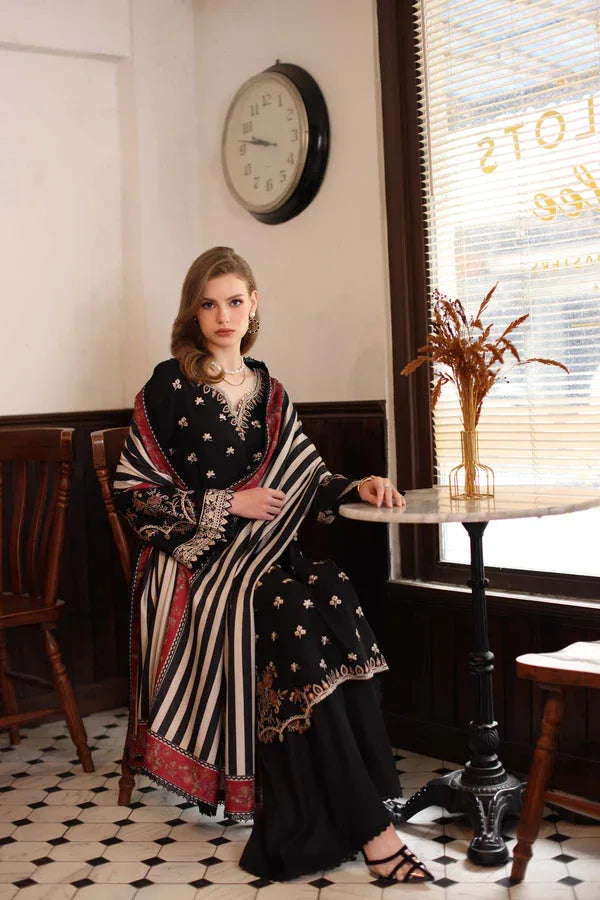 Noor by Saadia Asad | Winter Embroidered Printkhaas 25 | D1 - A - Rang-e-Khaas