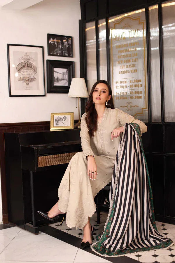 Noor by Saadia Asad | Winter Embroidered Printkhaas 25 | D1 - B - Rang-e-Khaas