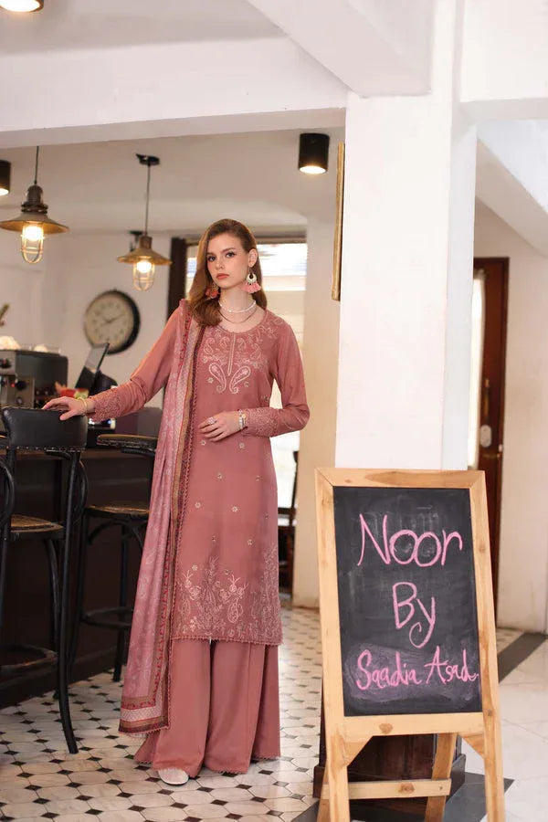 Noor by Saadia Asad | Winter Embroidered Printkhaas 25 | D2 - B - Rang-e-Khaas