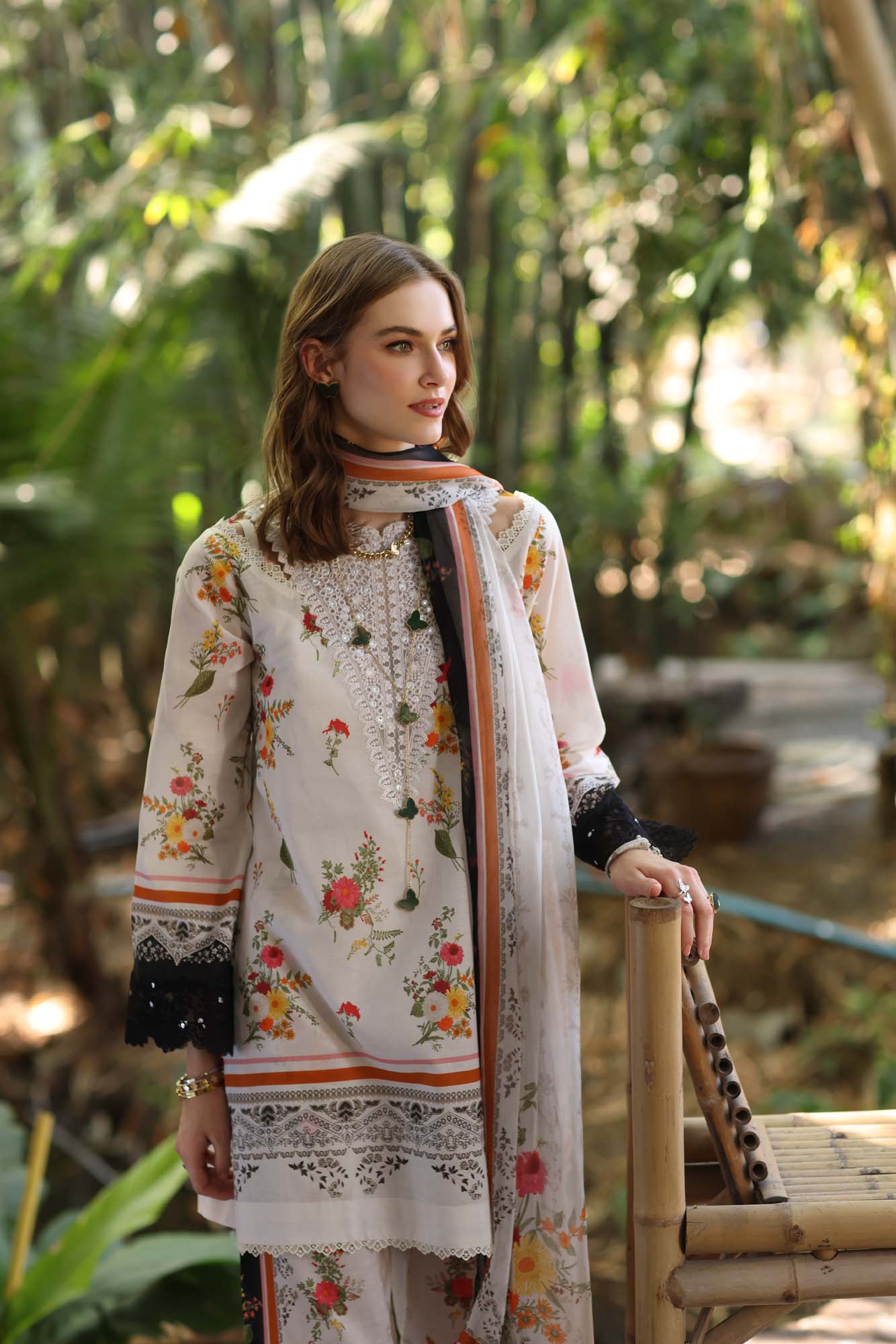 Noor by Saadia Asad | Eid Luxe Printedkari | D4-B