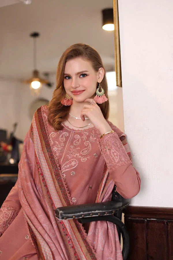 Noor by Saadia Asad | Winter Embroidered Printkhaas 25 | D2 - B - Rang-e-Khaas