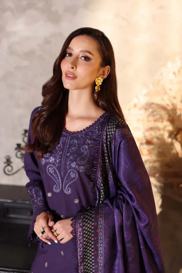 Noor by Saadia Asad | Winter Embroidered Printkhaas 25 | D2 - A - Rang-e-Khaas